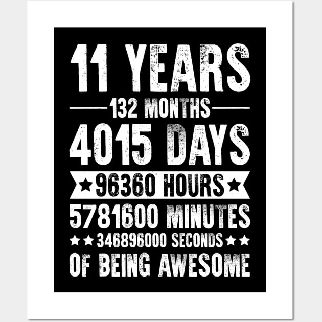 11 Years 132 Months Of Being Awesome Wall Art by busines_night